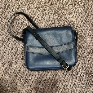 RARE Navy and Black Leather Vera Bradley Crossbody